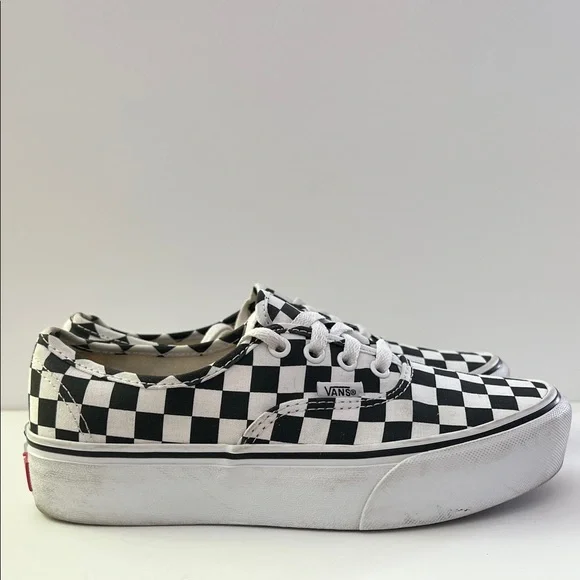 Vans Black and White Checkered Sneakers - Picture 3 of 7
